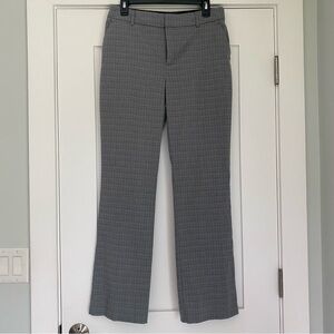 Nine West Gray Plaid Boot Cut Flare Pants